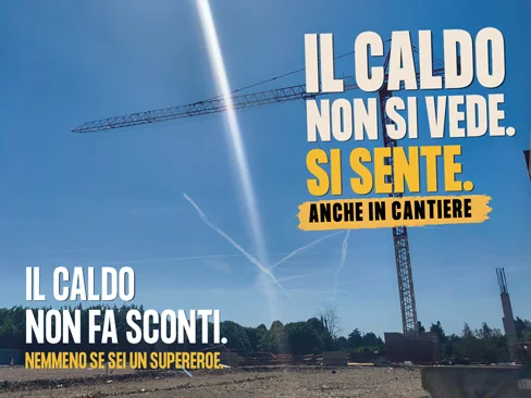 Campagna Inail Lombardia su rischio da calore nei cantieri estivi - immagine dalla fonte Inail